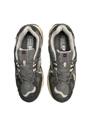 Темно-серые демисезонные кроссовки мужские new balance dark grey beige No Brand 1906D