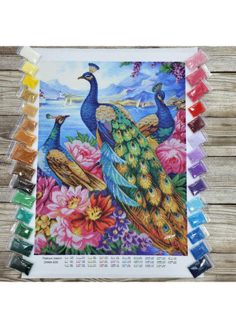 НАБОР ARHIBIS 828 Райские павлины, набор для вышивания бисером картины Dana (369666226)