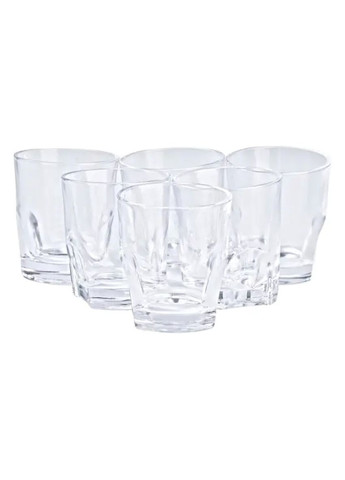 Стакаы набор из 6 штук по 250 мл с толстым дном прозрачный HP555 TS Kitchen (371482375)