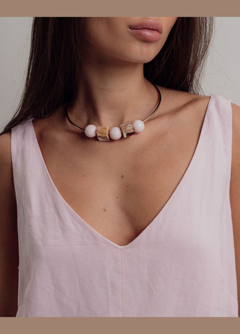 Летний женский сарафан летний с украшением розовый Nagrada