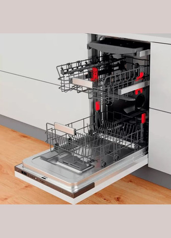 Посудомийна машина вбудована, 10компл., A+++, 45см, дисплей, інвертор, 3й кошик, WHIRLPOOL (314832740)