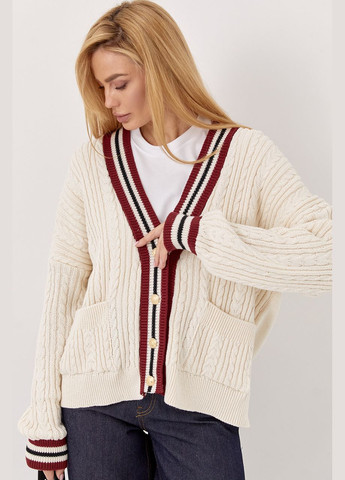 Молочный демисезонный кардиган No Brand