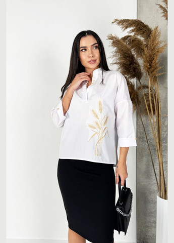 Стильна та елегантна сорочка з дизайнерською вишивкою колоски INNOE сорочка (288139454)
