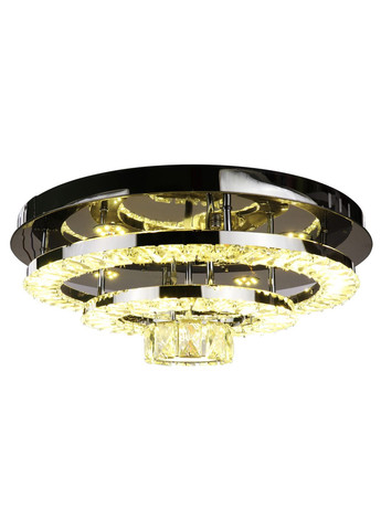 Люстра стельова кришталева LED з пультом 25665 Хром 19х50х50 см. Sunnysky (364498061)