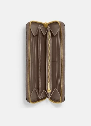 Кошелек женский кожаный Accordion Zip Wallet Beige Coach (312248877)
