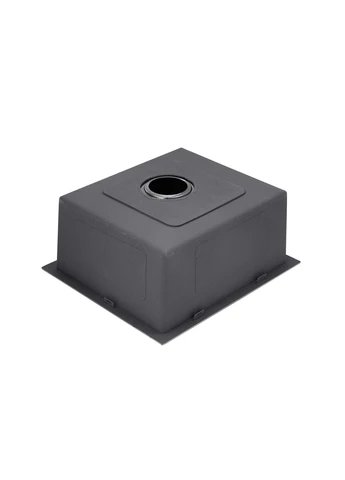 Комплект кухонной мойки графит HS 540Х480 NANO BLACK PVD Декор (3.0/1.0 мм) Kraft (398827380)