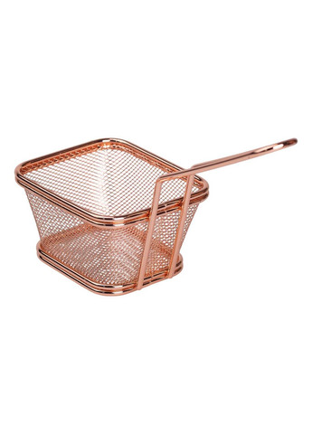 Корзина сервировочная для фри и снеков 10.5×9×5.5 см с гальваническим покрытием Розовое золото Zhongjing (360455300)