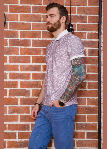 Синяя поло мужское 194r2120 с длинным рукавом Ager