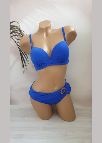 Синий летний женский раздельный купальник раздельный No Brand