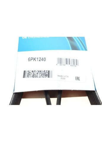 Ремінь поліклін. (вир-во ) 6PK1240 Dayco (366174027)
