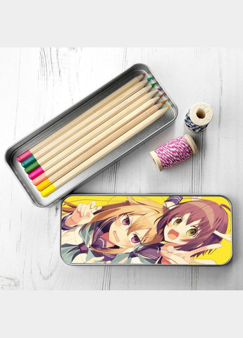 Пенал шкільний для хлопчика та дівчинки металевий Моя подруга-оленичка Нокотан #002 7*18 см Silver No Brand (309156659)