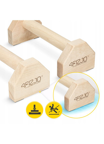 Упоры для отжиманий (паралетсы) 30 см деревянные (P-5905973407052) 4FIZJO (356005963)