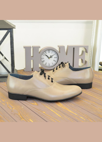 Туфлі чоловічі шкіряні на шнурівці. Колір візон. 43 розмір Vasha para (303931711)