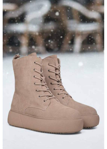 Черевики жіночі замшеві зимові бежеві (CQ268) Seven (372854055)