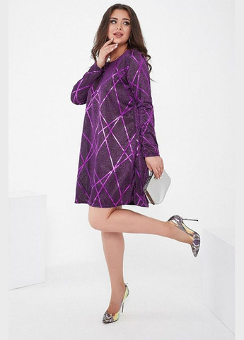 Фіолетова коротка жіноча сукня, фіолетового кольору, з люрексу, Ager