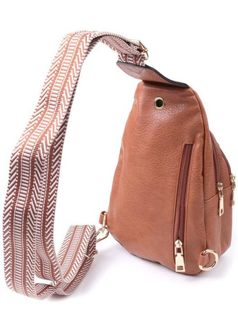 Сумка жіноча планшет для документів рюкзак слінг в дорогу сумочка для телефону Рудий 34741 Vintage (332612596)