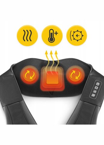 Накидка-массажер Shiatsu Pro+ для шеи и спины Black/Grey () 4FIZJO P-5907739319067 (277930395)