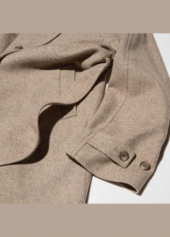 Черное Пальто твидовое (469907) Uniqlo