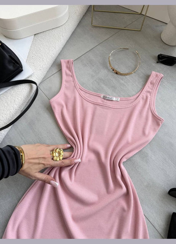 Розовое деловое, повседневный, кэжуал, вечернее женское платье силуэтная No Brand