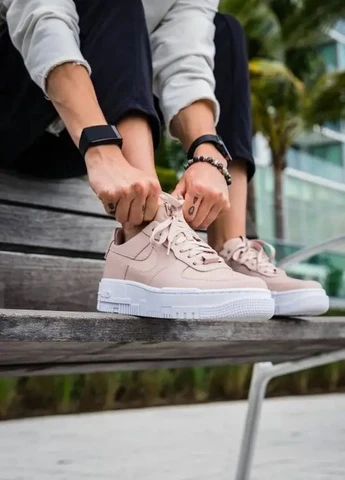 Комбіновані всесезонні кросівки air force 1 pixel particle beige No Brand
