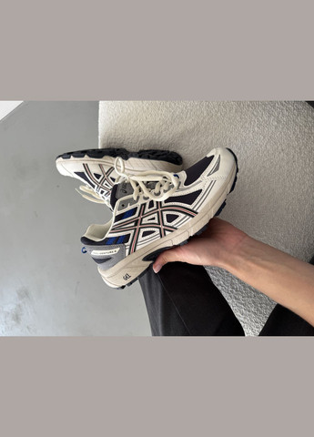 Бежеві Осінні кросівки чоловічі і жіночі asics gel-venture 6 beige white black | асікс гель-вентуре 6 бежеві білі чорні No Brand