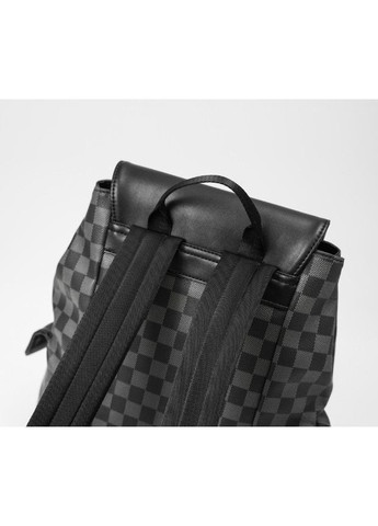 Великий жіночий рюкзак міський сірий клітина екошкіра для жінокний міський рюкзак в клітинку ProDobro (363260074)