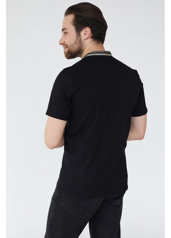 Чорна чоловіча футболка-вишиванка з орнаментом (fm2823) Folk Moda (365860000)