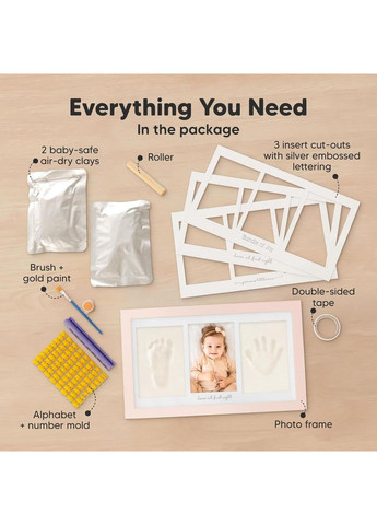 Набор для отпечатков ручки и ножки грудного ребенка KeaBabies, рамка для детского фото с отпечатками, комплект для гипсового слепка No Brand (365728601)