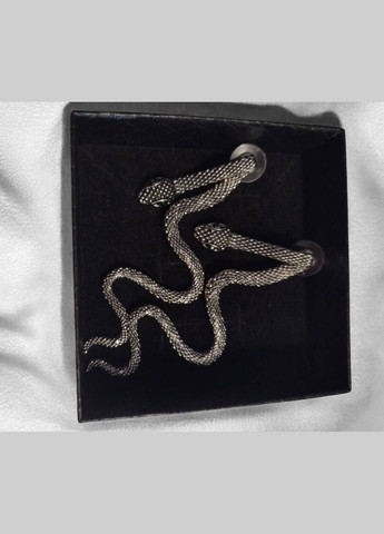 Сережки у вигляді змії з смарагдовими очима під срібло М280253 Jingrong (316631952)