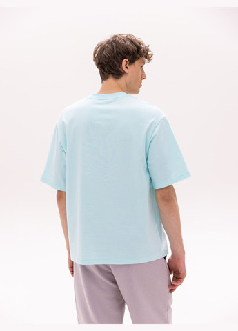 Бирюзовая футболка мужская с коротким рукавом Роза