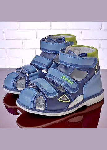 Синие спортивные, повседневные закрытые сандалии ортопедические босоножки на липучках для мальчика том м Tom.M на липучке