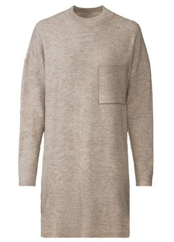 Бежевое кэжуал платье платье-свитер Esmara однотонное