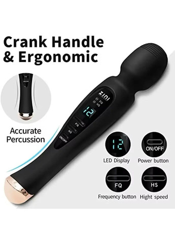 Вібратор для клітора. Вібромасажер Massager Black, з вібрацією і пульсацією Zini (328925835)