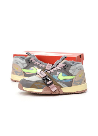 Бежеві Зимовий кросівки зимові чоловічі nike air trainer 1 sp winter beige fur | найк аір трейнер 1 сп бежеві з хутром No Brand