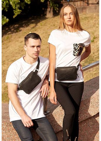 Шкіряна Dropbag Mini чорна Crazy Horse BlankNote поясна сумка (348359310)