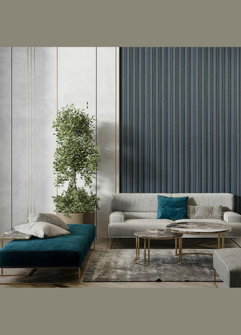 Декоративная стеновая рейка графит 3000*160*23мм (D) 3DPanda-1529 Sticker Wall (323155016)