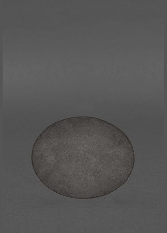 Круглий килимок для мишки з натуральної шкіри темно-коричневий краст (A-028469) BlankNote (330144403)