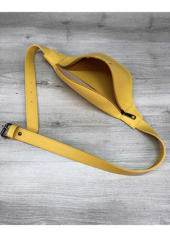 Сумка бананка женская Oleto желтая из экокожи для повседневного использования мягкая с молнией ProDobro (367266885)