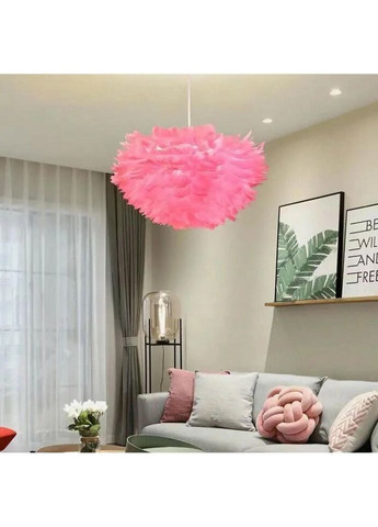 Люстра підвісна з пір'ям на 3 лампочки 27296 Білий 40-120х60х60 см. Sunnysky (335975284)