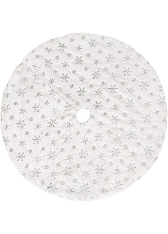 Килимок під ялинку зі сніжинками з паєток 90 см білий Jannet Килим (308271006)