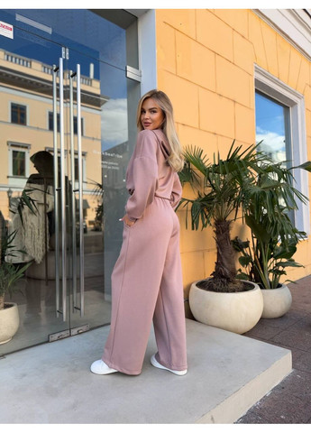 Спортивный костюм с укороченной кофтой с капюшоном и брюками клеш More_bboutique Спортивний костюм (359459490)