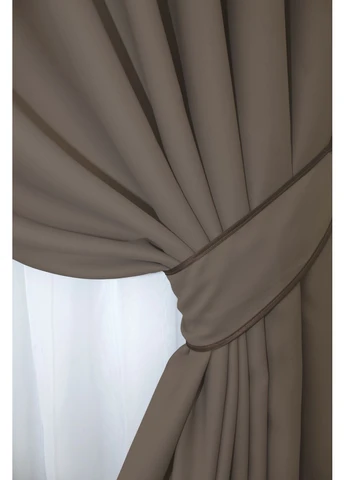 Комплект готових штор Bagema Rvs № 1289ш Какао 100х270 см 2 шт (31-557) VR-Textil (299631893)