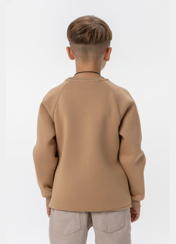 Mago свитшот однотонный детский t360 104 см бежевый (2000990168849w) shop (2000990168849) однотонный бежевый повседневный