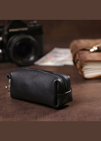 Ключница тубус кожаная классика 16226 Черная Shvigel (298571570)