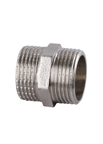 Ниппель никелированный 1″ЗР х 1″ЗР штампованный А0506А(нк) VA (299999370)