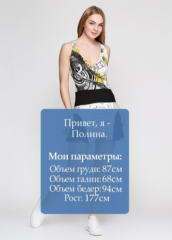 Черно-белое повседневный платье голубой OVS