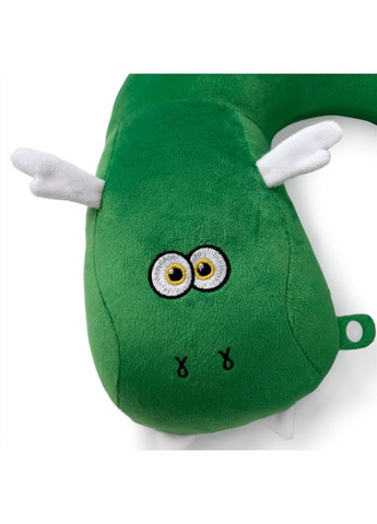 Подушка подголовник Дракон Роби зеленая для детей от 3 лет мягкая игрушка для путешествий WP Merchandise (368757636)