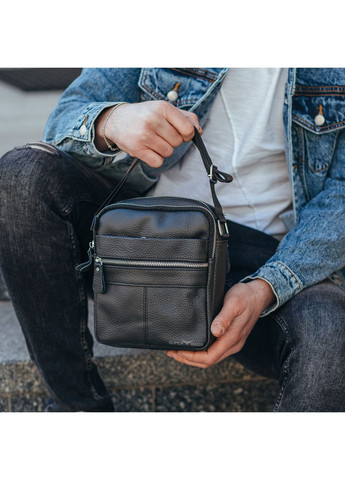 Чоловіча шкіряна сумка через плече 22х19х5 см Tiding Bag (315868893)