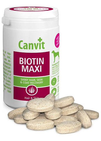 Вітаміно-мінеральний комплекс Biotin Maxi для собак таблетки 76 шт (can50715) Canvit (313331033)