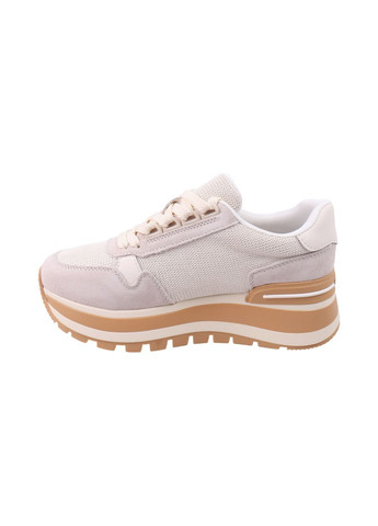 Кроссовки женские молочные на платформе текстиль FARINNI 744-25DK белые (316226489)